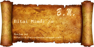 Bitai Mimóza névjegykártya